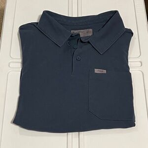 Men's Figs Pro - Dark Harbor Technical Pique - Slim Shortsleeve ScrubPolo™ (Med)